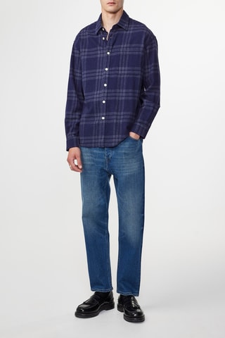Chemise en coton biologique Deon - Bleu marine