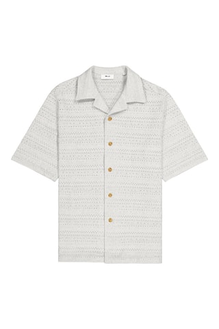 Chemise en coton biologique et lin Julio - Ecru