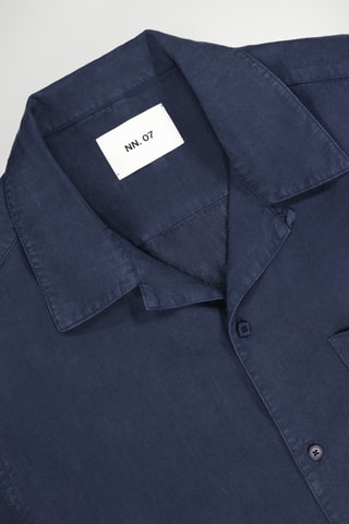 Chemise en lin Julio - Bleu marine