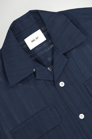 Chemise en coton biologique Daniel - Bleu marine