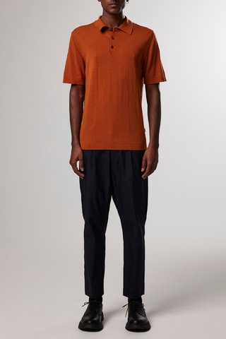 Polo droit Alfie - Rouge brique