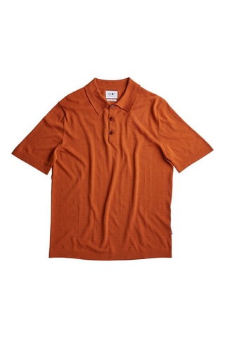 Polo droit Alfie - Rouge brique