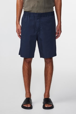 Short en coton biologique Seb - Bleu marine