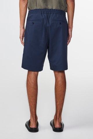 Short en coton biologique Seb - Bleu marine