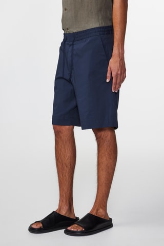 Short en coton biologique Seb - Bleu marine