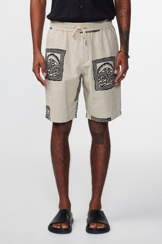 Short en lin et coton biologique Jerry - Ecru