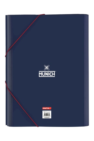 Pochette Munich Bleu foncé et blanc - 26 x 33,5 x 4 cm