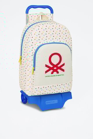 Sac à dos et trolley - Crème et bleu