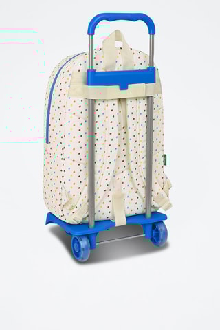 Sac à dos et trolley - Crème et bleu