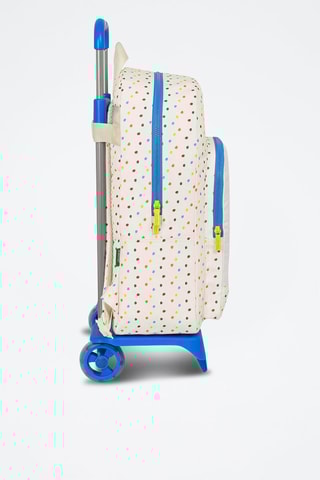 Sac à dos et trolley - Crème et bleu