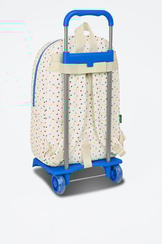 Sac à dos et trolley - Crème et bleu