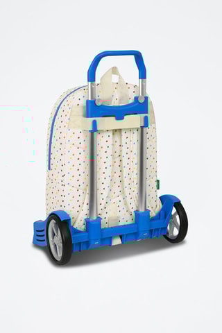 Sac à roulettes World - Blanc et bleu