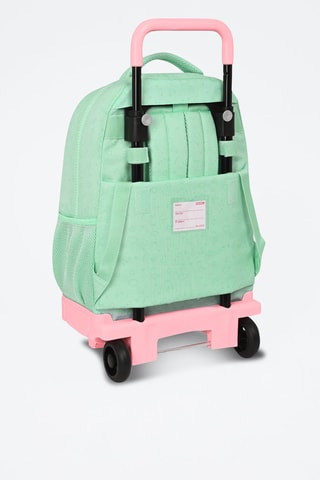 Sac à dos à roulettes - Vert et rose