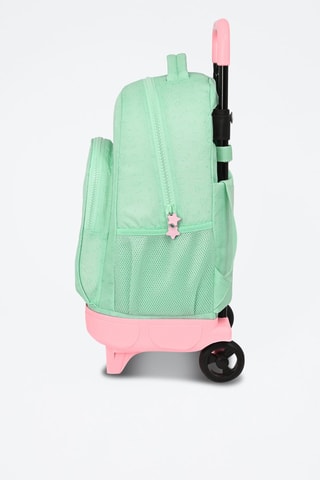 Sac à dos à roulettes - Vert et rose
