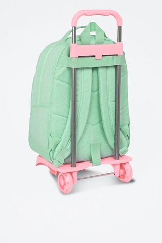 Sac à dos à roulettes - Vert et rose