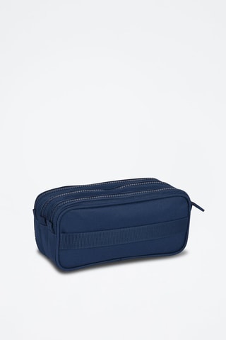 Trousse - Bleu foncé et blanc