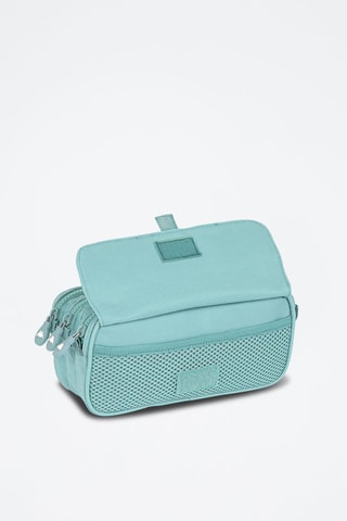 Trousse - Turquoise et blanc