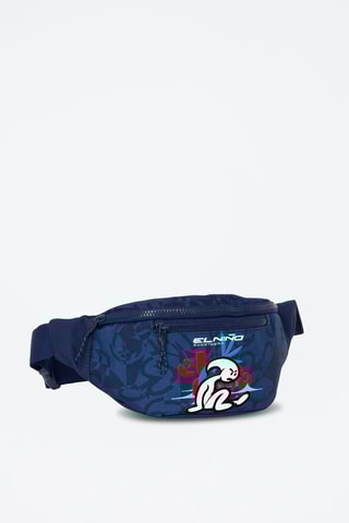 Sac banane - Bleu marine et rouge