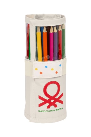 Etui à cayons avec 27 accessoires - Blanc