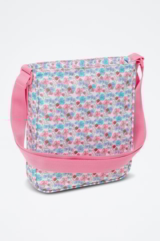 Sac bandoulière Flores - Rose et turquoise