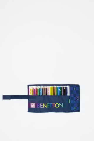 Trousse enroulable garnie Damero - 27 pièces - Bleu marine