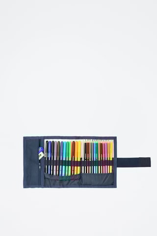 Trousse enroulable garnie Eclipse - 27 pièces - Bleu marine