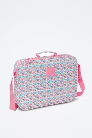 Sacoche Flores - Rose et turquoise