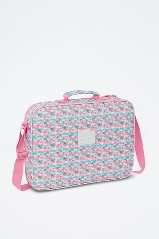 Sacoche Flores - Rose et turquoise