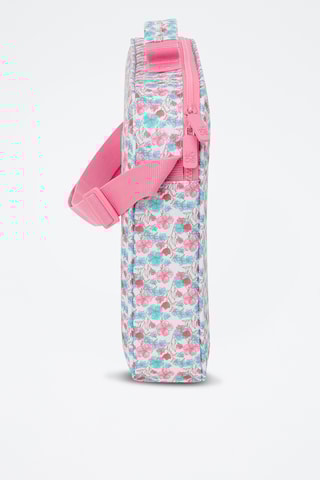 Sacoche Flores - Rose et turquoise
