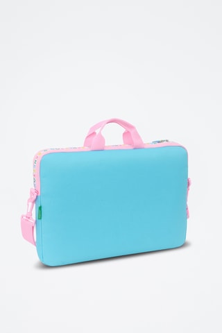 Porte-ordinateur Unique - Turquoise et rose