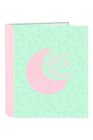 Classeur à anneaux Moon - Vert d’eau - 27 x 33 x 6 cm