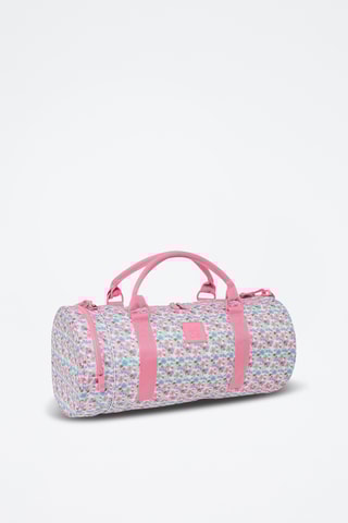 Sac de sport Flores - Rose et blanc