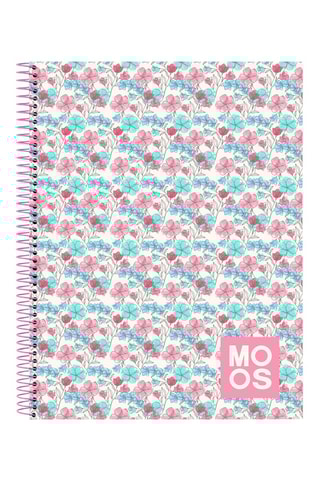 Bloc-notes à spirale Flores - 120 feuilles - 21 x 30 x 1 cm