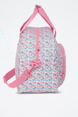 Sac de sport Flores - Rose et turquoise