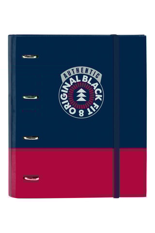 Classeur Authentic - Bleu marine et rouge - 27 x 32 x 3,5 cm
