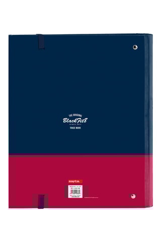 Classeur Authentic - Bleu marine et rouge - 27 x 32 x 3,5 cm
