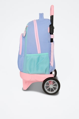 Sac à dos à roulettes Mellow - Mauve et vert d’eau