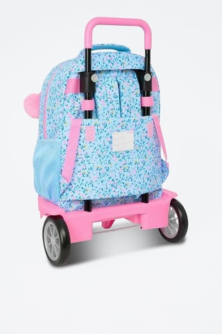 Sac à dos à roulettes Paraiso - Ciel et rose