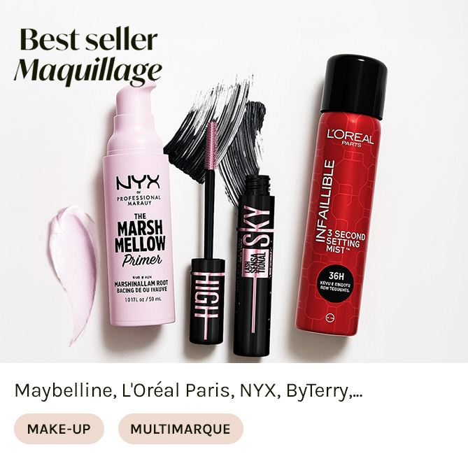 BEST SELLER MAQUILLAGE pas cher sur BEAUTÉ PRIVÉE
