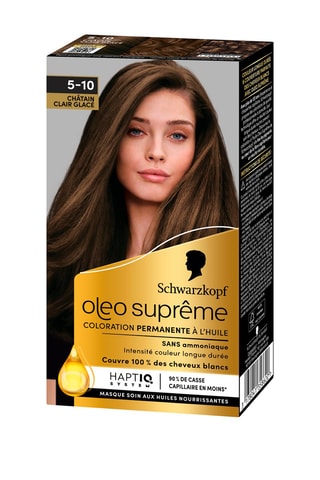 Coloration Oleo Suprême Schwarzkopf - Châtain clair glacé 5-10