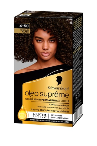 Coloration Oleo Suprême Schwarzkopf - Châtain glacé 4-50