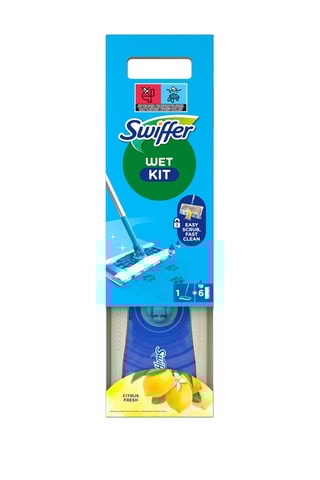 Balai avec 6 lingettes humides Swiffer - Citrus Fresh