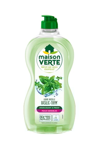 6 x Liquide vaisselle Thym et Basilic Maison Verte - 500 ml
