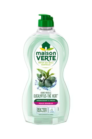 6 x Liquide vaisselle Eucalyptus et Thé vert Maison Verte - 500 ml