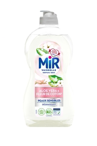 5 x Liquide vaisselle Soin Aloe Vera et Fleur de Coton Mir - 450 ml