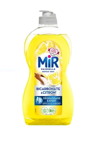 5 x Liquide vaisselle Bicarbonate et Citron Mir - 450 ml