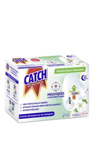 3 x Diffuseur électrique réglable Catch Control - Fleurs Blanches - 45 nuits