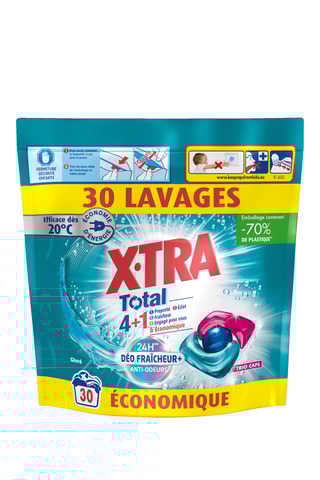 3 x 30 dosettes Total 4+1 Déo Fraîcheur XTra