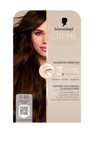 3 x Coloration crème soin Crème Suprême Schwarzkopf - 5-60 Chocolat clair