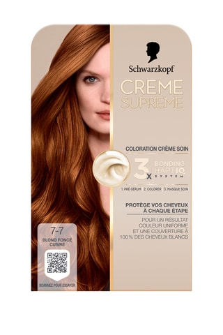 3 x Coloration crème soin Crème Suprême Schwarzkopf - 7-7 Blond Foncé Cuivré
